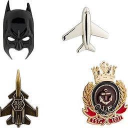 Set of 4 Metal Lapel Pin Brooch for Mens Suit (Multicolor) KN-2018-CMB-03-picture-16