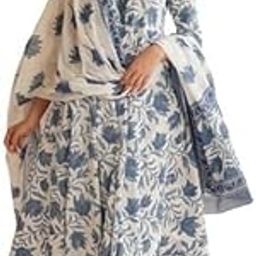 Women's Printed Anarkali Kurta With Palazzo & Dupatta Set-39