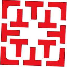 Club Bollywood®Pickleball Court Marker Mini Tennis Court Outdoor for Tennis Sports Training Red|Sporting Goods | Tennis & Racquet Sports | Tennis |12 Markers(8 T Shaped Marker, 4 L Shaped Marker)-picture-18