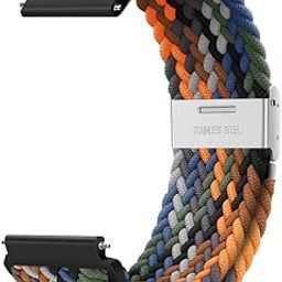 Braided Nylon Strap Compatible With Huawe Watch 4/Gt 5/Gt 4/Gt 3 46Mm Band Sam Sung Galaxy 22Mm Watch Strap For Gear S3/Gtr 3 Pro/Colorfit Pro 3/Vivoactive 4/Venu 3 Band(No Watch, Multicolor)-image-54