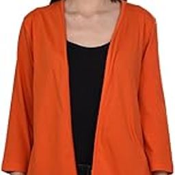 Women's 3/4th Sleeves Open Plain Shrug-picture-13