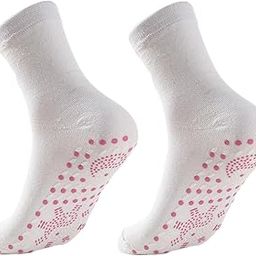 ATORSE Self Heating Socks Heat Insulated Warm Foot for Cycling Hiking Fishing White-image-1