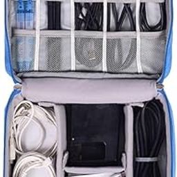 VINKAL Portable Storage Organizer For Usb Cable, Earphone, Power Bank,Charger, Hard Disk & Digital Gadgets | Electronic Accessories Gadget Organizer Bag For Travel Water-Resistant Portable Storage Bag-image-97