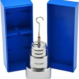 Precisions Weight For Laboratory Physics Use Slotted Mass 6 Weights Total 350g Metal Slotted Weights With Hanger & Case-image-25