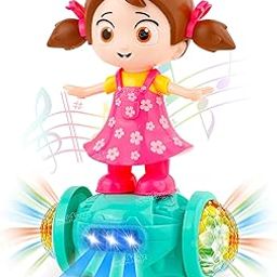 Zest 4 Toyz 360 Degree Rotating Musical Dancing Girl Toy, Dancing Doll with Flashing Lights & Bump and Go Action, Activity Play Center Toy for Kid Early Learning Educational Toys for Toddlers-20