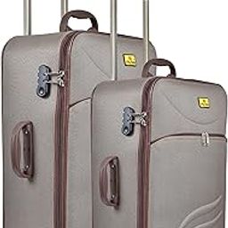 Printed Trolley Bags Set of 2 (20 inch Cabin and 24 inch Check in) with Trolley Three Wheel and numer Lock (Brown)-picture-36