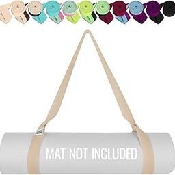 TECEUM [New 2023] Yoga Mat Strap - Carrier Mat Strap Sling for Carrying Mats - Color: Almond. Size: 85 in.-image-55