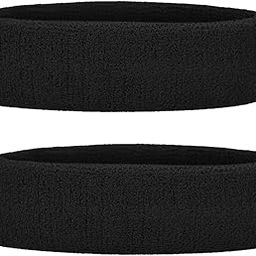 CanBee Headband Stachable Swetband Pack of 2 for Men and Women Tennis, Badminton, Cycling, Volleyball, Basketball, Sports Band (Black)-image-3