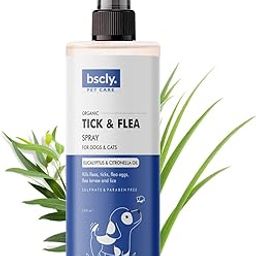 Bscly Tick & Flea Spray for Dogs and Cats - 200 ml | Quick Results |Treatment, Preventive, Ecoparasite Killer and Repellent Spray Botanical Oils-picture-31