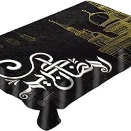 UJEAVETTE Eid Mubarak Printed Dining Table Cloth Tablecloth 140x240cm/55x94.5" E-image-39