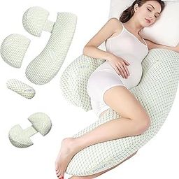 NUCARTURE Pregnancy Pillows for Pregnant Women Sleeping Pregnancy Full Body Pillows for Full Body, Super Soft Comfort Support for Back,Hip,Legs, Belly for Pregnant Women with Removable Washable Cover-18