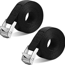 OneNine 2 Pack Lashing Straps with Buckles Adjustable, 16.4 ft Tie Down Straps -1 inch Heavy Duty Lashing Straps up to 800 lbs for Roof Rack, SUP, Kayak, Luggage, Motorcycle, Trailer-image-91