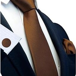 3.15"(8cm) Solid Color Necktie and Pocket Square Cufflinks Sets For Men + Gift Box-image-123