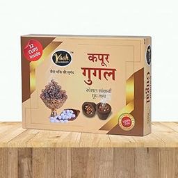 YASHAGARBATTI Kapoor Gugal Special Sambrani Dhoop Cups for Pooja (24 pcs) | Havan Cups for Pooja, Home & Festivals | Dhoop Cones (48 Cup Pack of 4)-image-31