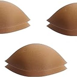 Women Blouse Bra Cup Removable Cotton Pad Eye Shape 3 Pairs in Brown (SKIN) Color-image-28