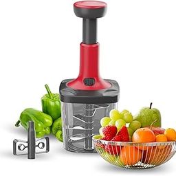 Push Chopper 1000ml | Multi-Purpose Vegetable, Onion, and Garlic Chopper, Efficient Manual Kitchen for Effortless Food Preparation-image-84