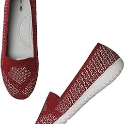 Women's Athleisure Knitted Active Wear Slip-On Ballet Loafer Shoes for Daily Walking-image-43