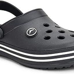 Clogs for Men - Fashionable Slip-on, Ultra-Soft, Comfortable, Light-Weight, Flexible - UK 8 (Dark Grey White)-image-92