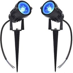 Online Generation LED Outdoor Garden Spot and Spike 5W IP65, Blue 3000K, with 1 Year Warranty, Aluminium Body (5Watt) | Garden Lights | | 5w Garden Light | Pack of 2-13