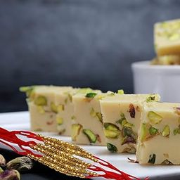 80 Rose Garden Rakhi Gifts | Pista Barfi Mithai 500g | Pack of 05 Rakhi | Nextday Delivery-image-5