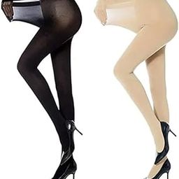 kumud Women & Girl's Full Length High Waisted Pantyhose Stockings Free Size (Beige,Black)-image-26