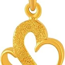 p.c. chandra jewellers 14Kt (585) Yellow Gold Graceful Heart Pendant With B Initials For Women & Girls - 1.01 Gram-picture-13
