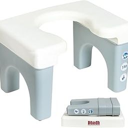 Dhadh Potty Squat Stool - Portable Indian to Western Toilet Converter - Ergonomic & Space-Saving Design for Comfortable Toilet Use, Pack of 1-picture-16