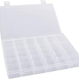 Km Plastic Multipurpose Rectangular 36 Grid Cells Storage Box with Removable Dividers (Standard, White)-20