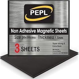 PEPL Magnetic Magnet Sheet 3 Pack (Size: 12X12 inch) Non Adhesive, Large Size Strong, Easy-to-Use for DIY Art and Crafts, Create Your own Photo Fridge Magnets 1.5mm Thickness-image-65