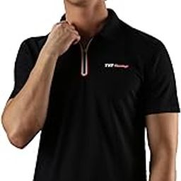 TVS Originals Racing Men’s Polo T-Shirt | 100% Polyester | Quick-Dry | Antimicrobial Finish | Zipper Placket | Reflective Branding | Lightweight Activewear | 200 GSM | Regular Fit-image-29