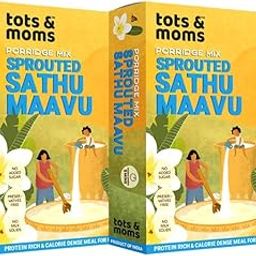 Tots & Moms Porridge Mix | No Sugar No Salt (200 g (Pack of 2), Sprouted Sathu Maavu)-picture-0