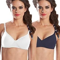 0026 Women's Heavily Padded T Shirt Bra | Seamless, Wire Free, Perfect Design for Low Neckline Outfits | Skin Friendly Polyster Used for All Day Comfort (Pack of 2)-picture-17