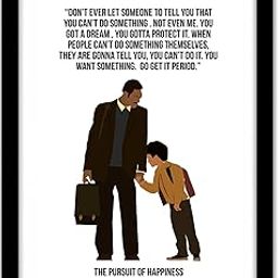 Good Hope Pursuit of Happiness movie motivational quote framed poster, Inspirational Wall Art for Home, Office, Living Room Decor, Gift for Movie Lovers and Dreamers, Dream big wall art, hostel boys-image-27