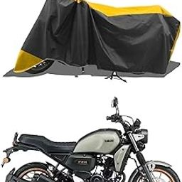 ROMEIZ - Two Wheeler - Bike Cover for New Yamaha FZX Hybrid Bike Cover with Water-Resistant and Dust Proof Premium 190T Fabric_Yellow Stripe-image-84