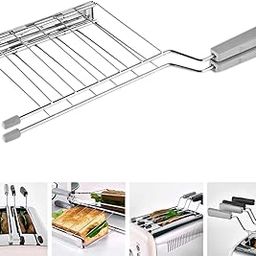 Bread Loaf Slice Holder Oven Toaster Grill Rack for Broiling Roasting Baking Gray-23