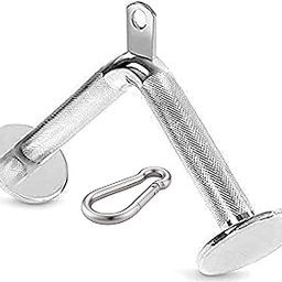 Gyming World® V Type Handle with Snap Hook, Knurled, Triceps, V - Grip handle for Exercise, Gym machine Attachment-1