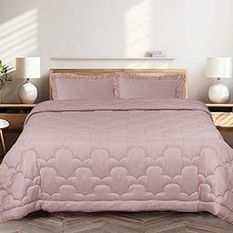 Premium Summer Touch AC Comforter & Light Winter Duvet 120GSM (Lilac Rose, Single Duvet)-image-41