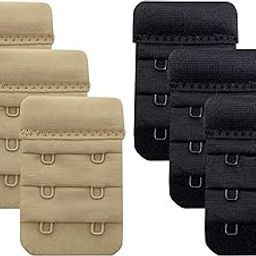 Women Bra Extender 2 Hook,Soft Comfortable Bra Strap Extensions - 6 pcs Pack-50