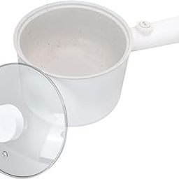 Ubersweet® Electric Hot Pot, 1.8L Portable Ceramic Glaze Liner 450W 2 Gears Electric Hot Pot Cooker Large Capacity for Stewing for Kitchen for Deep Frying (EU Plug)-image-51