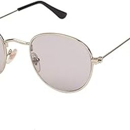 Pento Oval Silver-Grey UV Protection Sunglasses For Men & Women [MA-026-S20]-19