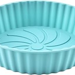 Iskart Mart Reusable Silicone Air Fryer Liner & Foldable Basket - Non-Stick, Heat-Resistant, Food-Grade Silicone Pot for Air Fryer - Reusable, Easy to Clean Oven Accessories (Gray, Sky Blue, Pink) (1)-image-6