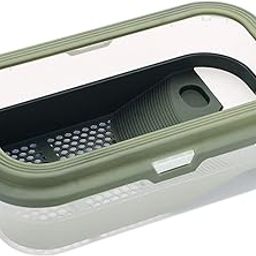 BNF® Turtle Tank with Sun Terrace Breeding Case Habitat for Frog Pet Turtle Snail Green M Size-image-7