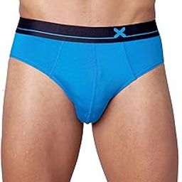 X-LOWS Tencel Micro Modal Elastane Stretch Solid Briefs for Men with Ultra Soft Waistband, 24/7 Active Fresh & Sweat-Wicking Properties (French Blue - S)-picture-12