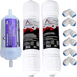 AQUALIQUID RO Platinum Pre Carbon Filter + Sediment Filter + 4" UF Membrane Cartridge 6 pcs connactor with Lock Suitable for All RO Water Purifier-picture-13