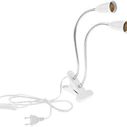 bnf® 5xEU Plug E27 2-Head Clip on Reading Light Base Desk Reading Lamp Socket White | Lamps, Lighting & Ceiling Fans | Lamps-5