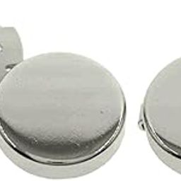 MERISHOPP 2Pcs ufflinks for Men Dress Shirts Party Round Cuff Button Covers Silver-image-49