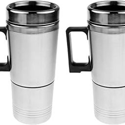The Style Sutra 2 Pieces Car 12V Coffee Milk Tea Water Mug Kettles Cup Heater Warmer Heated|Motors | Parts & Accessories | Car & Truck Parts-1
