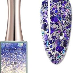 CANNI 16ml Gel Large Bottle Bright Sequin Series Gel nail polish shining color gel Soak off Varnish Need UV Light to Cure the VU Gel Polish C316-image-53