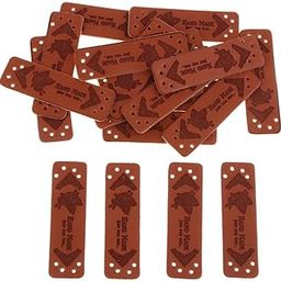 LICHTS®20 Pieces PU Leather Label Handmade Tag Embellishments Ornament A4|Crafts | Sewing | Embellishments & Finishes | Trims-image-46