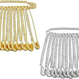 FASHIONS Safety Saree pin gold and silver Brooches Jeans Dress Clothing Sari Pleats pins for Women Girls-image-65